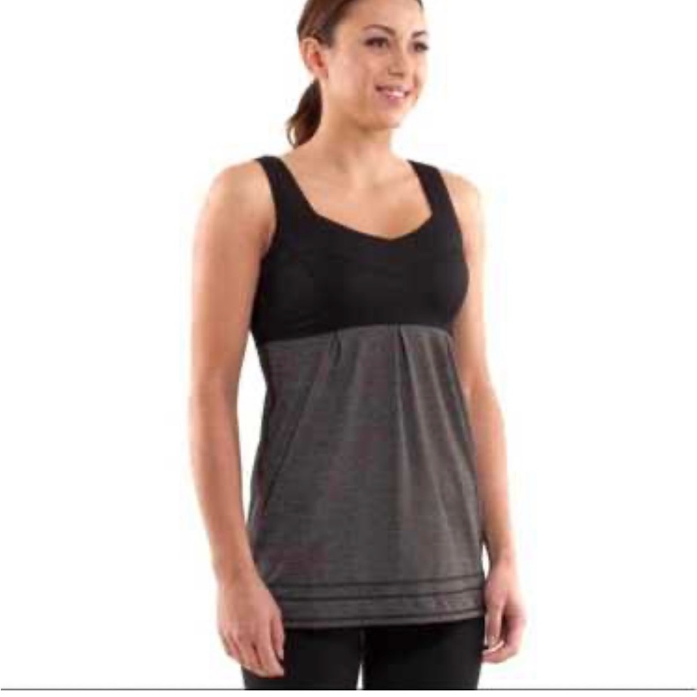Lululemon Athletica Black and Gray Tank Top